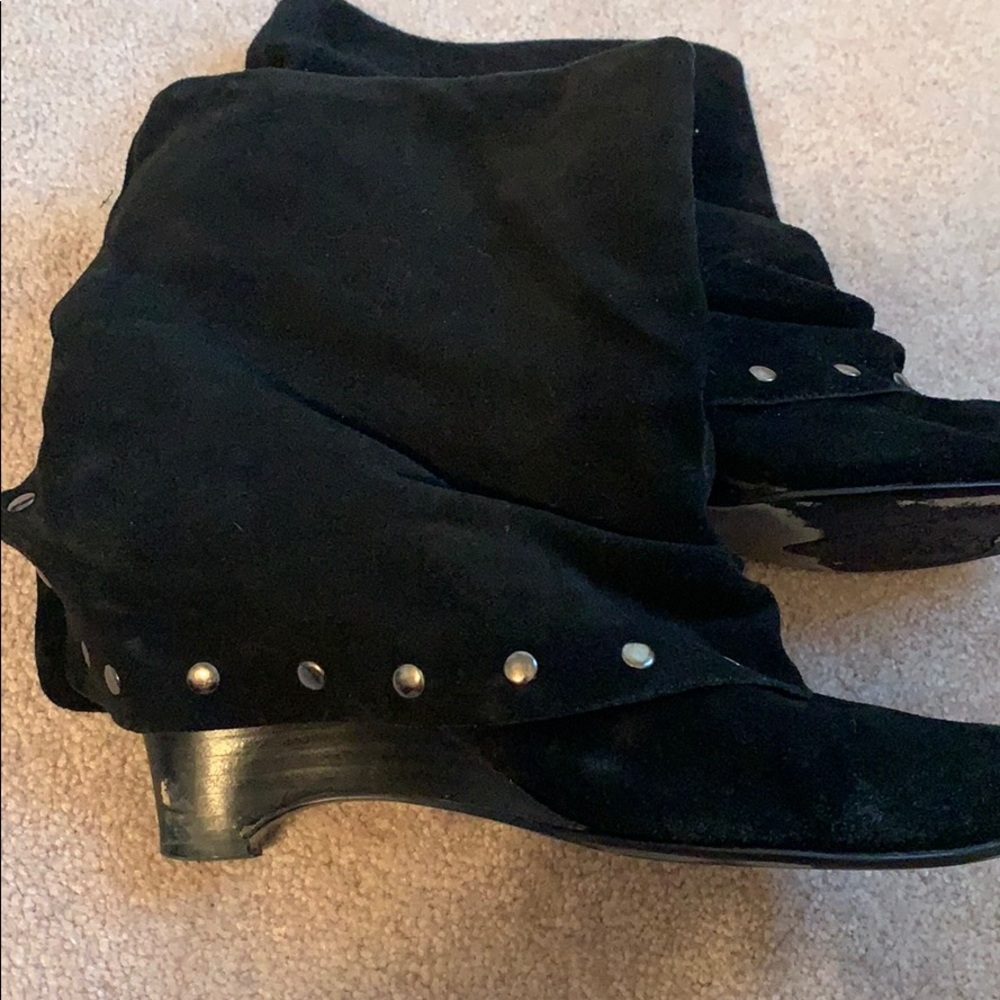 Suede Wedge Booties